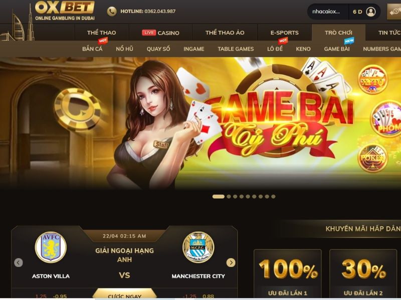 OXBET - Trải nghiệm cá cược online đỉnh cao, khuyến mãi hấp dẫn 3 oxbet-2