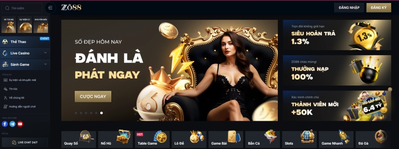 Zo88 – Đỉnh cao cá cược trực tuyến 5 Các tựa game nổi bật đang được yêu thích tại Zo88